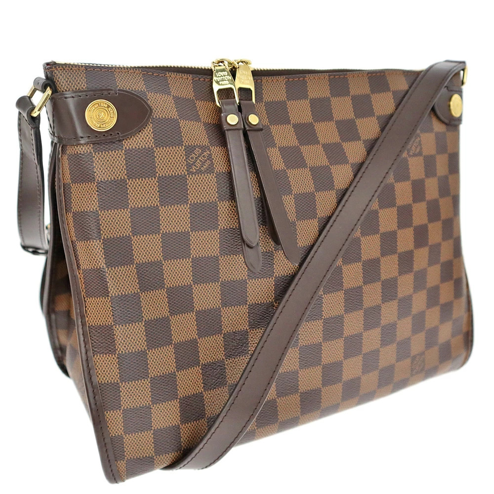 Louis Vuitton Duomo Brown Damier Ebene Brown Canvas Shoulder Bag Zipper LV